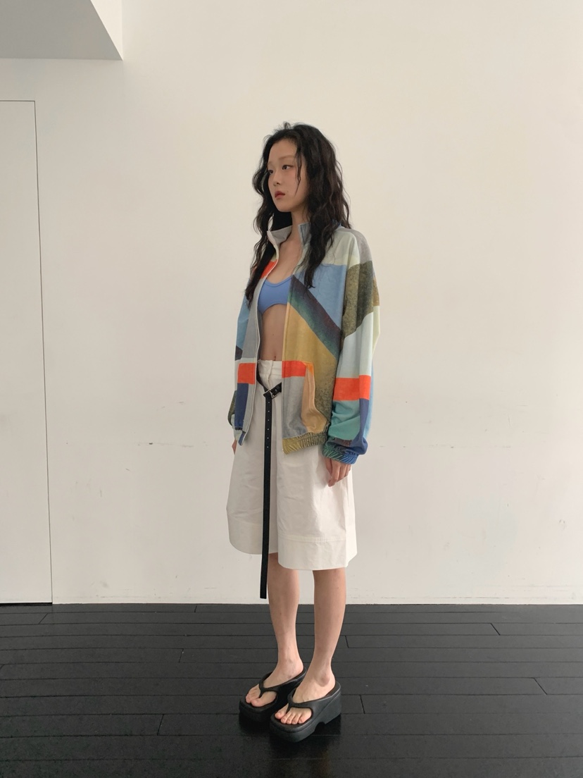 JKICHI韓國直郵㊣東大門實拍女裝新品25春夏時尚夾克毛圈布JKICHI夾克