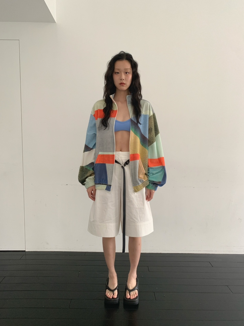 JKICHI韓國直郵㊣東大門實拍女裝新品25春夏時尚夾克毛圈布JKICHI夾克