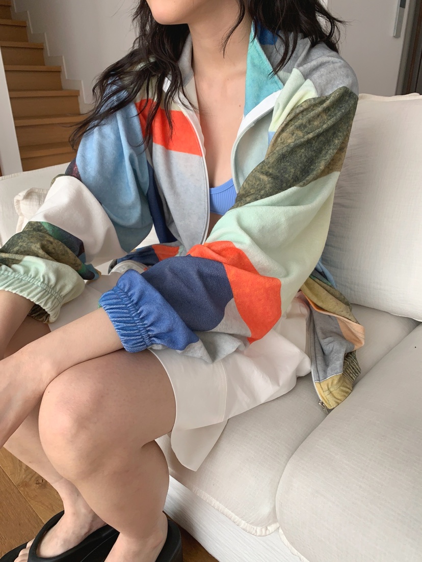 JKICHI韓國直郵㊣東大門實拍女裝新品25春夏時尚夾克毛圈布JKICHI夾克