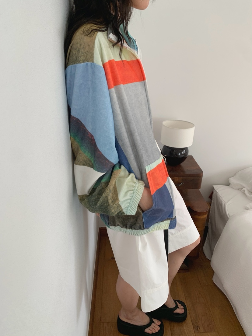 JKICHI韓國直郵㊣東大門實拍女裝新品25春夏時尚夾克毛圈布JKICHI夾克