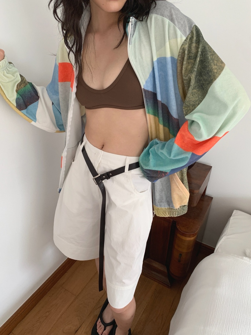 JKICHI韓國直郵㊣東大門實拍女裝新品25春夏時尚夾克毛圈布JKICHI夾克