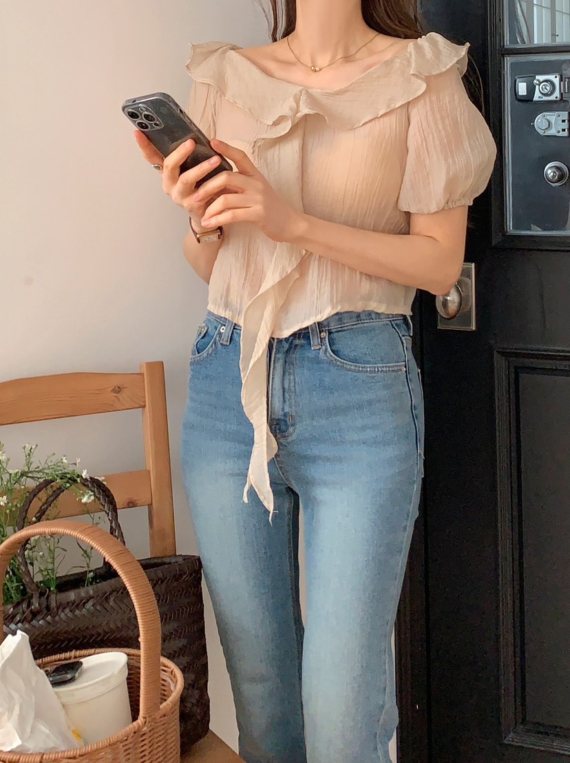 CRONG韓國㊣直郵東大門代購女裝新品推薦25春夏人氣襯衫蕾絲衫CRONG襯衫/蕾絲衫