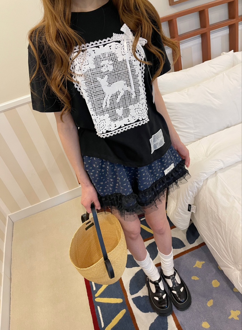 BOUTIQUE-L直郵韓國代購㊣女裝新款25春夏休閑時尚熱賣T恤BOUTIQUE-LT恤