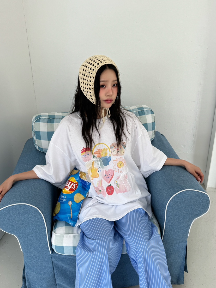 MAISONDEGLORY直郵韓國代購㊣女裝新品時尚25春夏人氣休閑T恤MAISON DE GLORYT恤