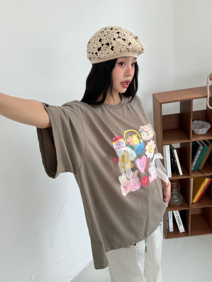 MAISONDEGLORY直郵韓國代購㊣女裝新品時尚25春夏人氣休閑T恤MAISON DE GLORYT恤