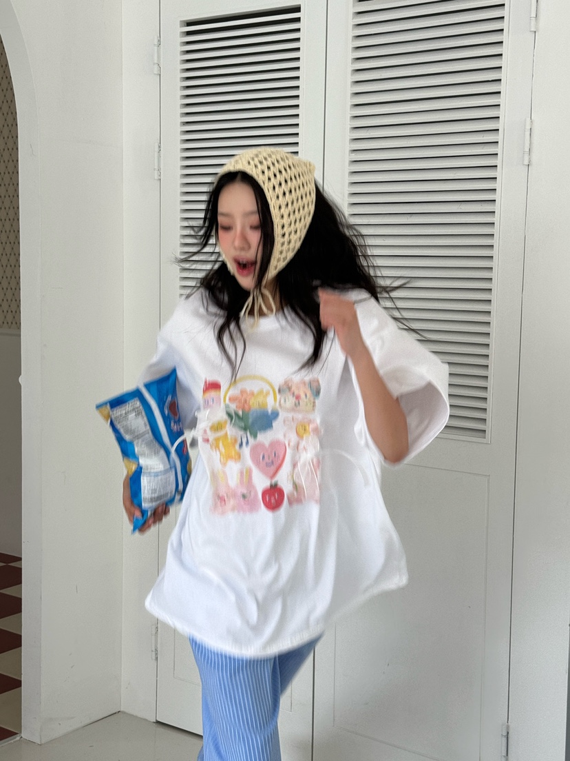 MAISONDEGLORY直郵韓國代購㊣女裝新品時尚25春夏人氣休閑T恤MAISON DE GLORYT恤