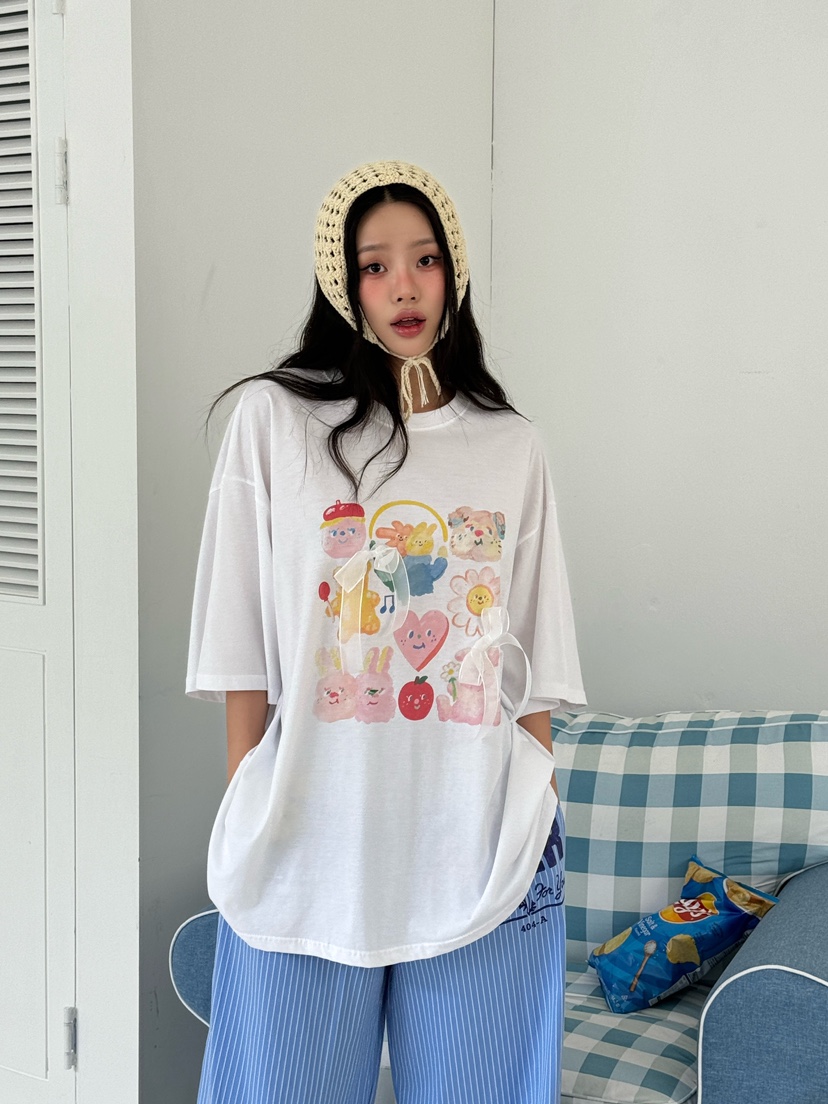 MAISONDEGLORY直郵韓國代購㊣女裝新品時尚25春夏人氣休閑T恤MAISON DE GLORYT恤