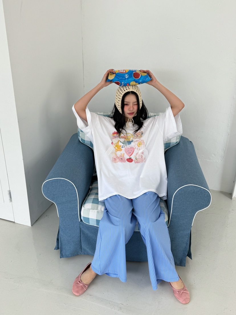MAISONDEGLORY直郵韓國代購㊣女裝新品時尚25春夏人氣休閑T恤MAISON DE GLORYT恤