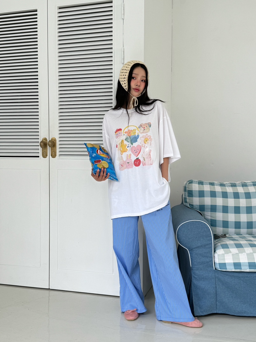 MAISONDEGLORY直郵韓國代購㊣女裝新品時尚25春夏人氣休閑T恤MAISON DE GLORYT恤