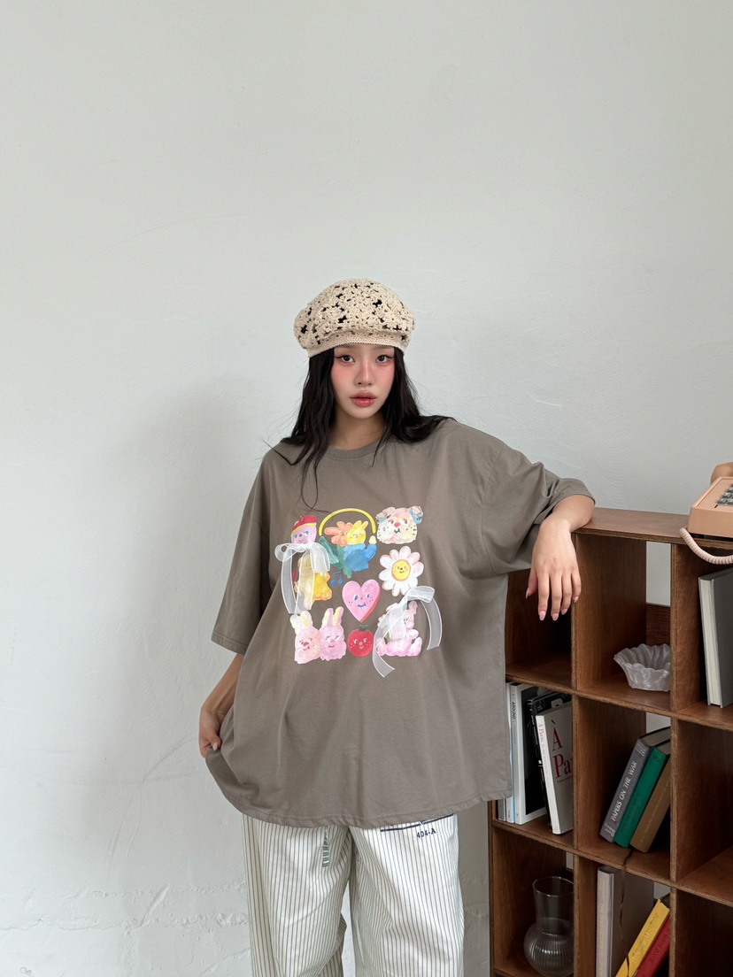 MAISONDEGLORY直郵韓國代購㊣女裝新品時尚25春夏人氣休閑T恤MAISON DE GLORYT恤