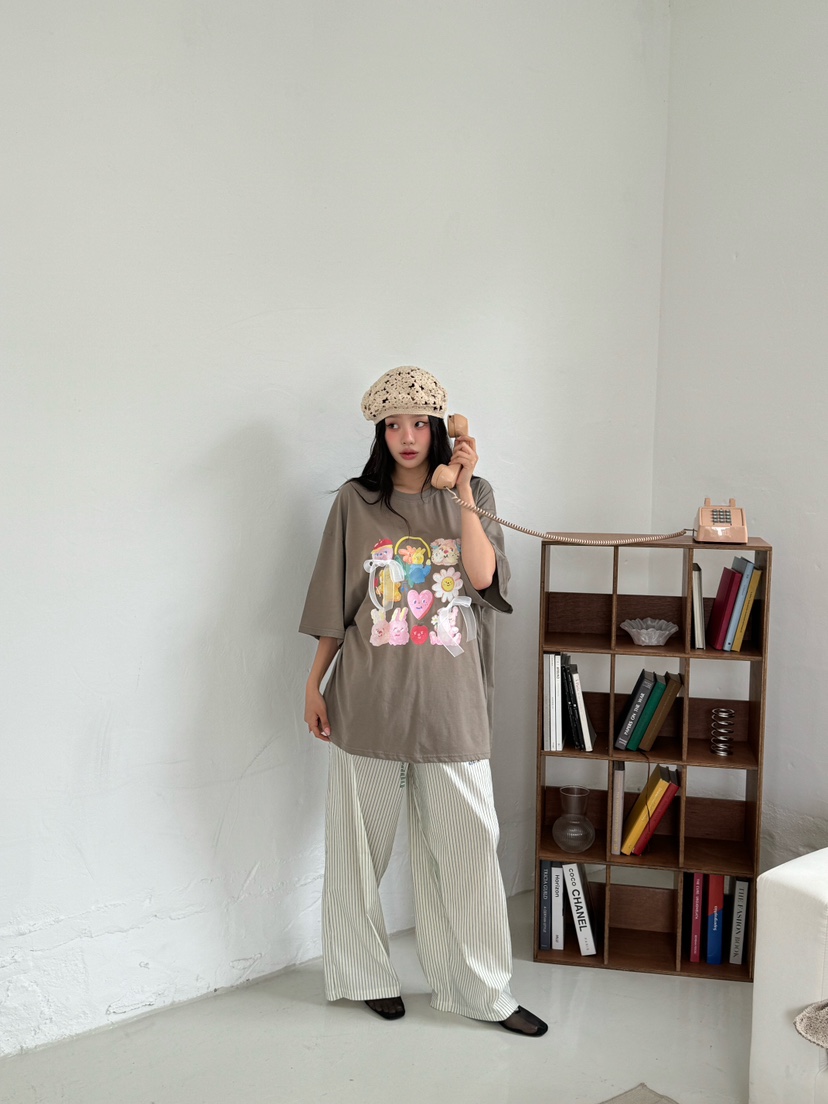 MAISONDEGLORY直郵韓國代購㊣女裝新品時尚25春夏人氣休閑T恤MAISON DE GLORYT恤