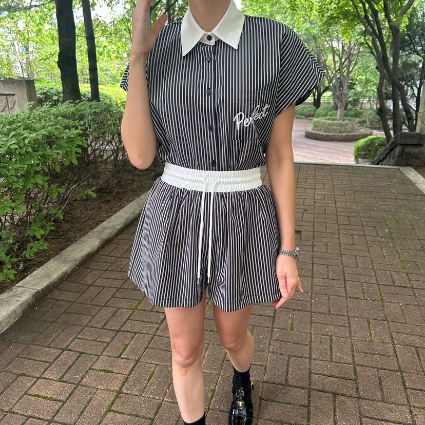 MABEL-Q韓國直郵㊣東大門實拍女裝新品時尚推薦熱賣25春夏短褲SOUIT by mabel-Q短褲
