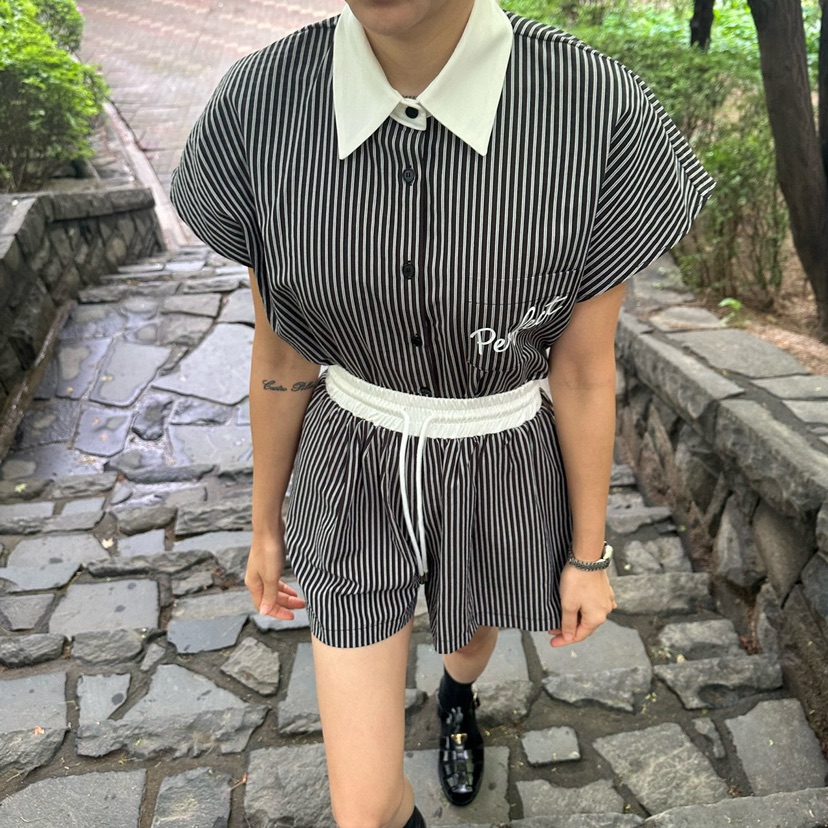 MABEL-Q韓國直郵㊣東大門實拍女裝新品時尚推薦熱賣25春夏短褲SOUIT by mabel-Q短褲