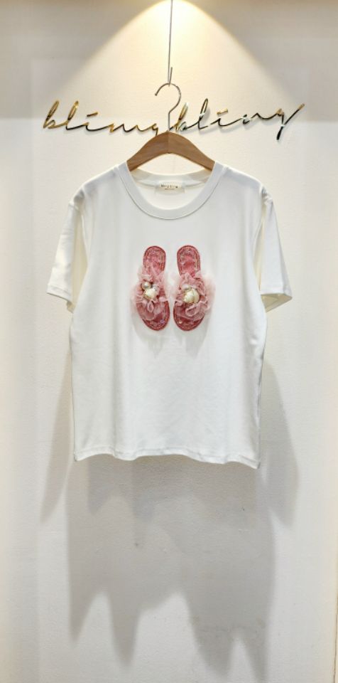 RICO韓國直郵㊣女裝新品推薦人氣時尚熱賣休閑25春夏T恤bling bling/RICOT恤圖色2