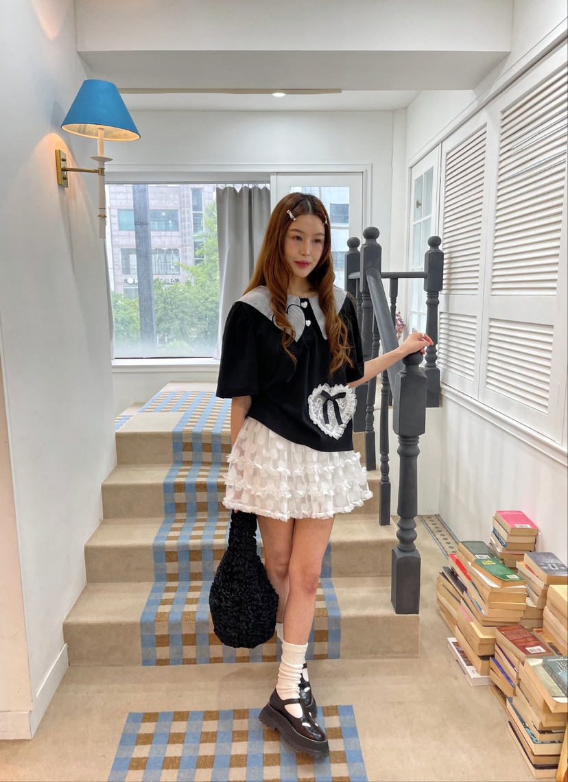 BOUTIQUE-L直郵韓國代購㊣女裝新款推薦熱賣休閑時尚人氣T恤BOUTIQUE-LT恤