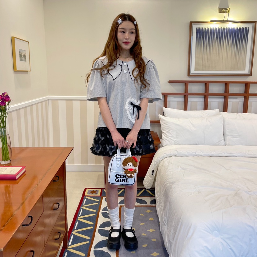 BOUTIQUE-L直郵韓國代購㊣女裝新款推薦熱賣休閑時尚人氣T恤BOUTIQUE-LT恤
