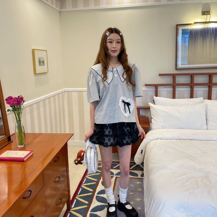 BOUTIQUE-L直郵韓國代購㊣女裝新款推薦熱賣休閑時尚人氣T恤BOUTIQUE-LT恤