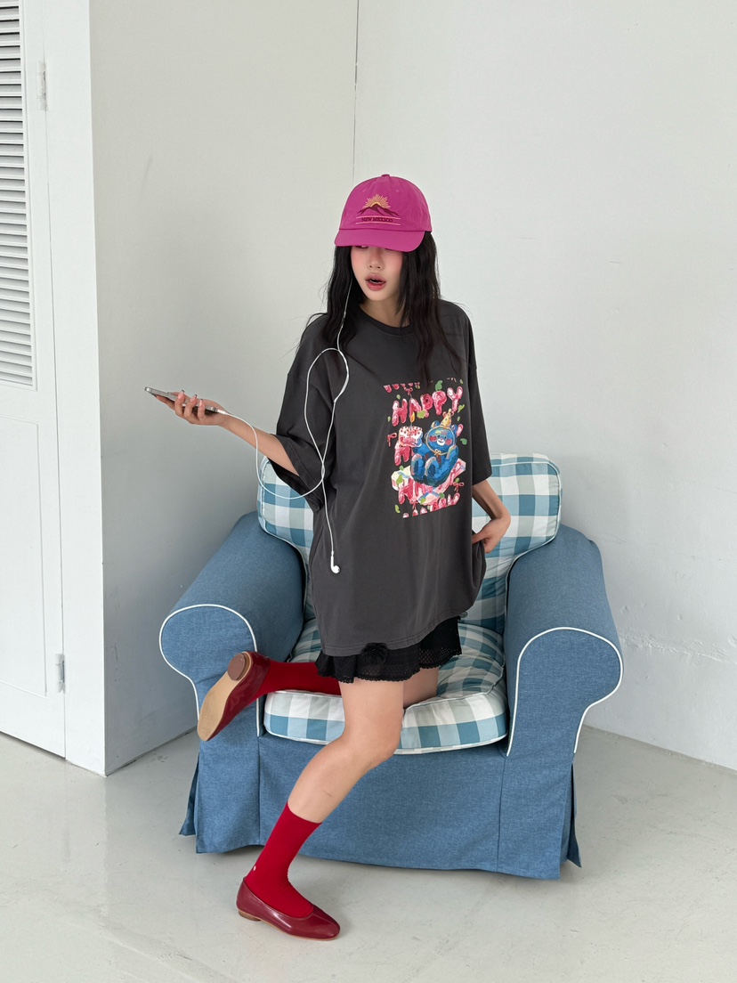 MAISONDEGLORY韓國直郵㊣東大門實拍女裝新款25春夏休閑T恤MAISON DE GLORYT恤