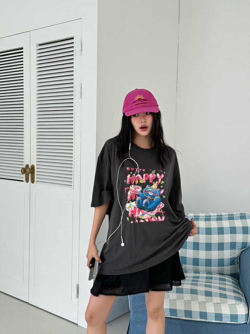 MAISONDEGLORY韓國直郵㊣東大門實拍女裝新款25春夏休閑T恤MAISON DE GLORYT恤