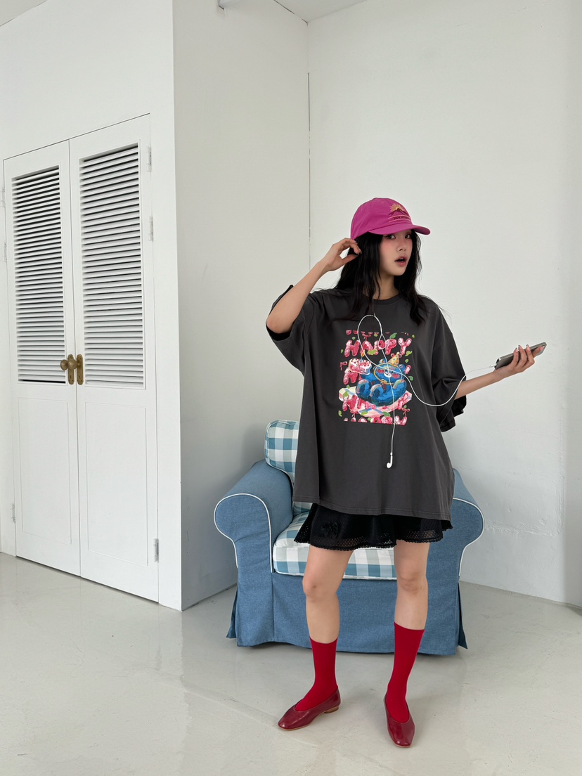 MAISONDEGLORY韓國直郵㊣東大門實拍女裝新款25春夏休閑T恤MAISON DE GLORYT恤