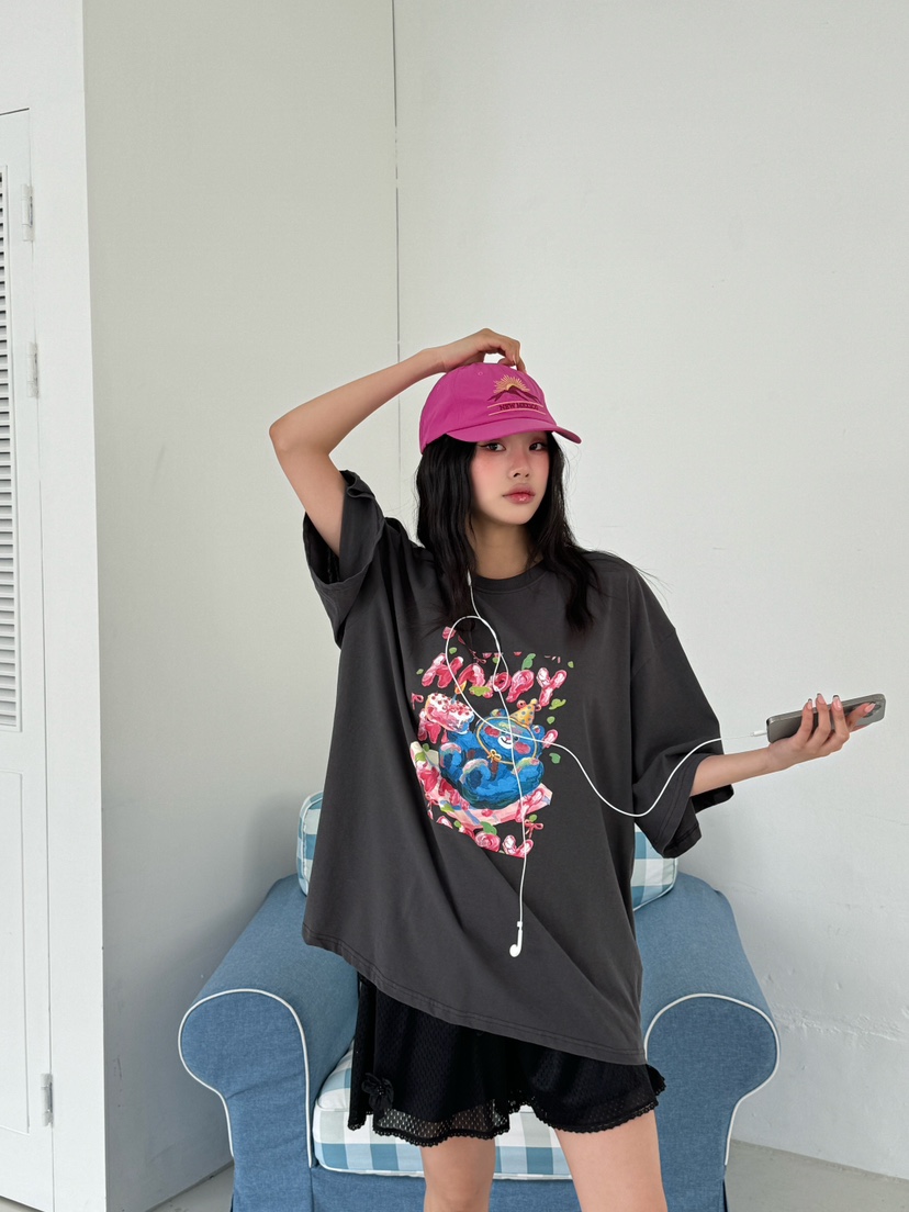 MAISONDEGLORY韓國直郵㊣東大門實拍女裝新款25春夏休閑T恤MAISON DE GLORYT恤