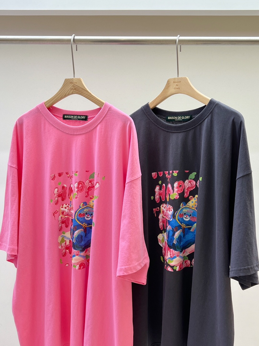 MAISONDEGLORY韓國直郵㊣東大門實拍女裝新款25春夏休閑T恤MAISON DE GLORYT恤