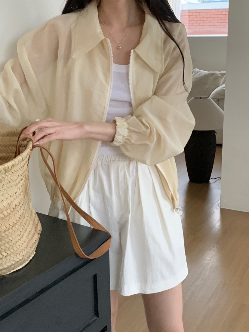 PLANTS ON GRAY韓國直郵㊣東大門實拍女裝新品人氣夾克透明PLANTS ON GRAY夾克