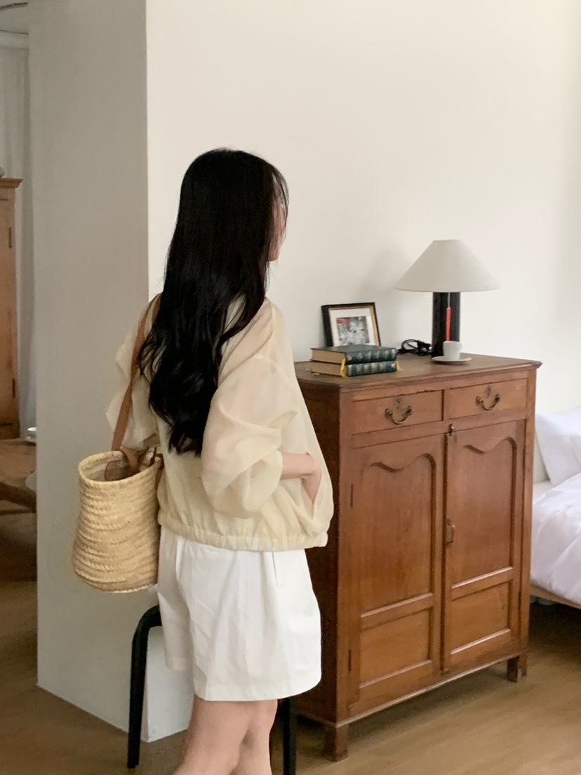 PLANTS ON GRAY韓國直郵㊣東大門實拍女裝新品人氣夾克透明PLANTS ON GRAY夾克