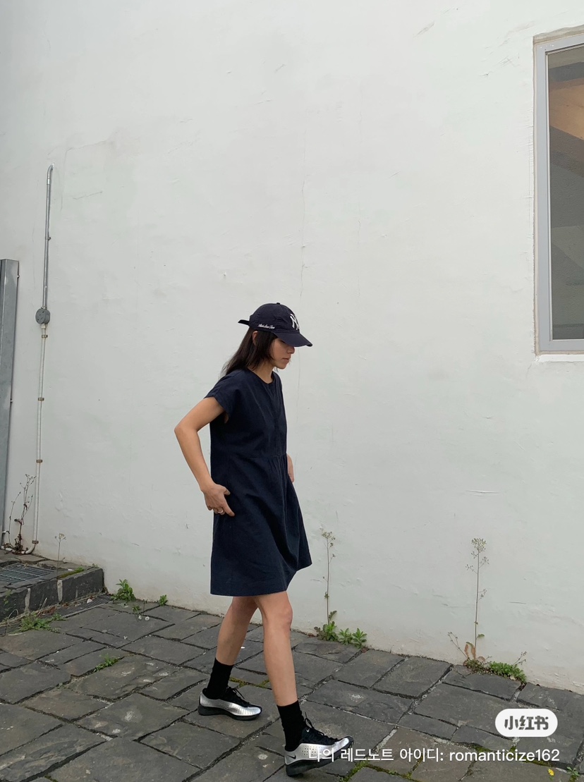 ROMANTICIZE韓國直郵㊣東大門實拍女裝新款熱賣連衣裙亞麻紐扣ROMANTICIZE連衣裙