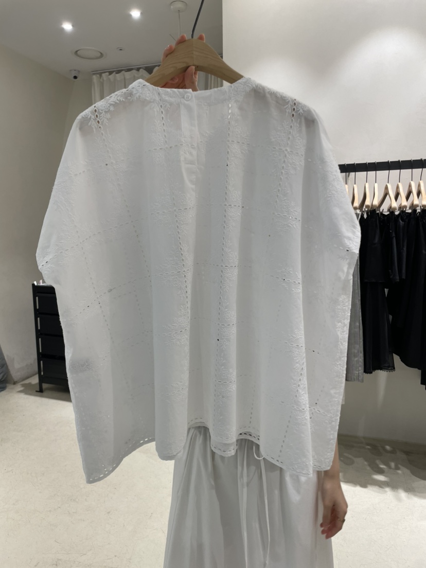 OHAO韓國直郵㊣女裝新款25春夏熱賣休閑推薦時尚襯衫蕾絲衫OHAO/HA MONG襯衫/蕾絲衫