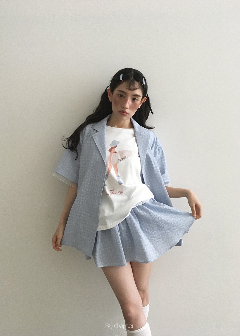 BY CHAPTER韓國直郵㊣女裝新品25春夏熱賣人氣短裙格紋半身裙Chapter短裙