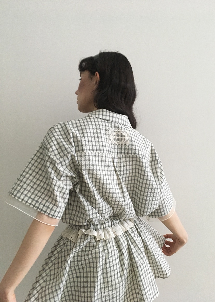 BY CHAPTER韓國直郵㊣女裝新品25春夏熱賣人氣短裙格紋半身裙Chapter短裙