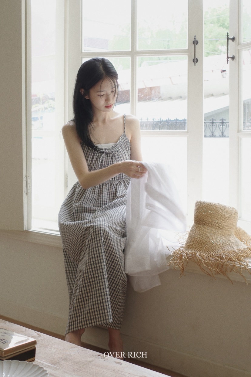 OVER RICH直郵韓國代購㊣女裝新款休閑推薦25春夏人氣連衣裙OVER RICH連衣裙圖色2