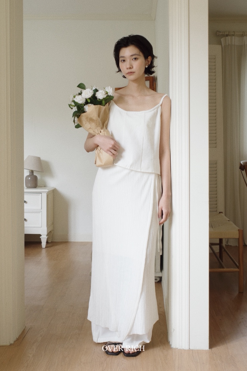 OVER RICH直郵韓國代購㊣女裝新品25春夏時尚人氣熱賣長裙OVER RICH長裙