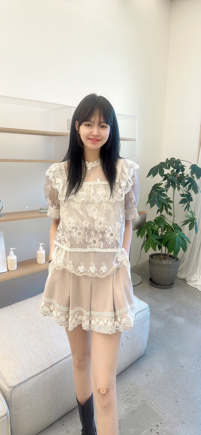 YARD韓國㊣直郵東大門代購女裝新款推薦25春夏襯衫蕾絲衫可愛的YARD襯衫/蕾絲衫