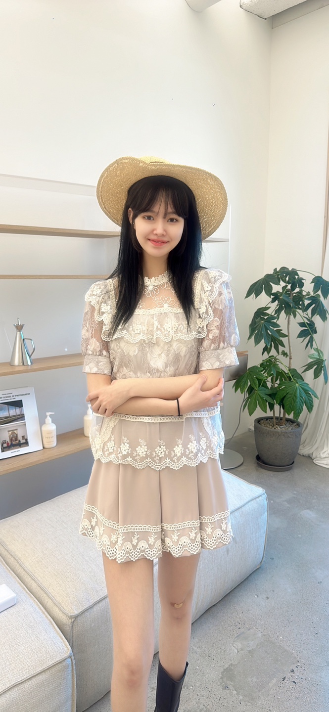 YARD韓國㊣直郵東大門代購女裝新款推薦25春夏襯衫蕾絲衫可愛的YARD襯衫/蕾絲衫