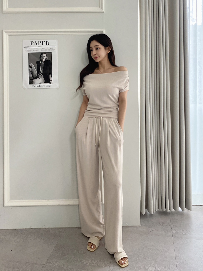 CLOTH直郵韓國代購㊣女裝新品推薦休閑25春夏套裝兩件套褶皺CLOTH套裝
