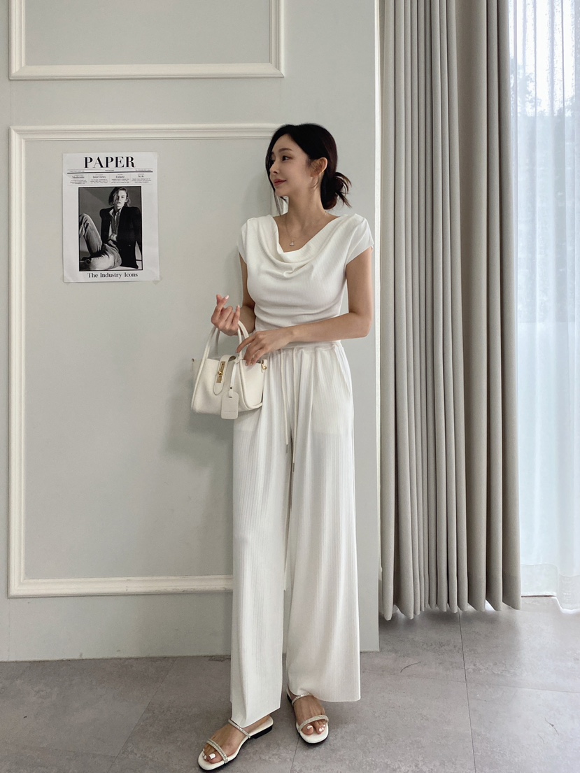 CLOTH直郵韓國代購㊣女裝新品推薦休閑25春夏套裝兩件套褶皺CLOTH套裝