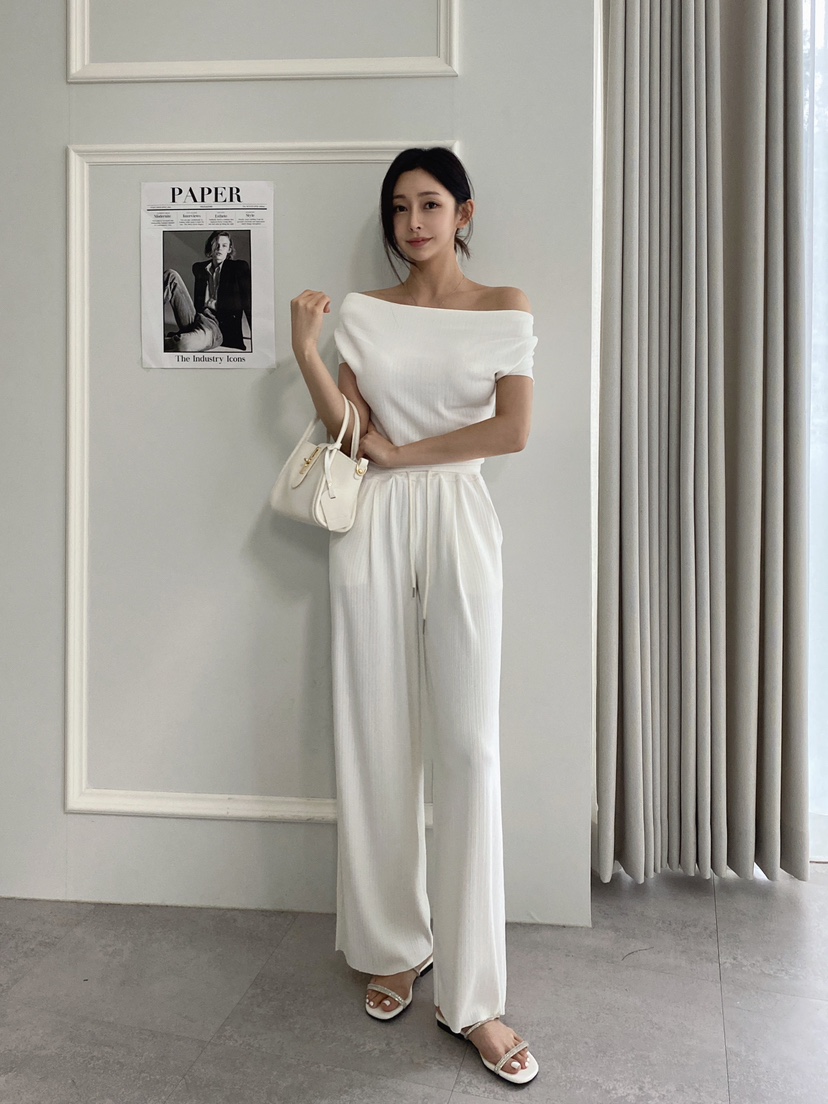 CLOTH直郵韓國代購㊣女裝新品推薦休閑25春夏套裝兩件套褶皺CLOTH套裝