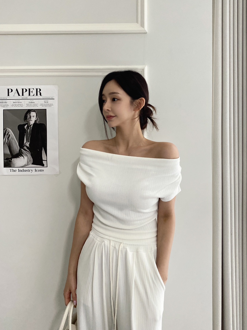 CLOTH直郵韓國代購㊣女裝新品推薦休閑25春夏套裝兩件套褶皺CLOTH套裝