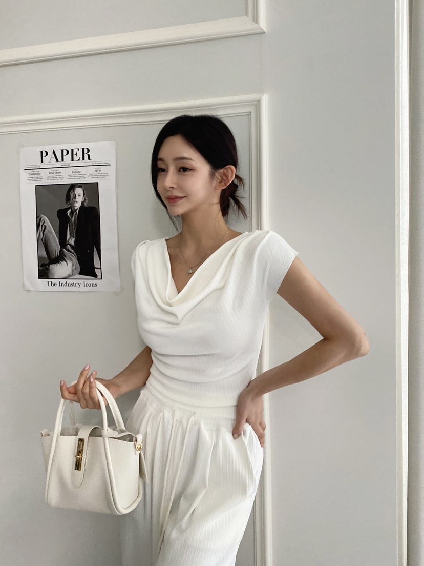 CLOTH直郵韓國代購㊣女裝新品推薦休閑25春夏套裝兩件套褶皺CLOTH套裝