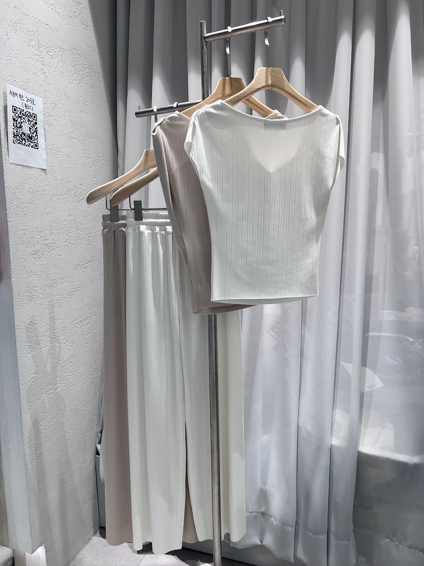 CLOTH直郵韓國代購㊣女裝新品推薦休閑25春夏套裝兩件套褶皺CLOTH套裝
