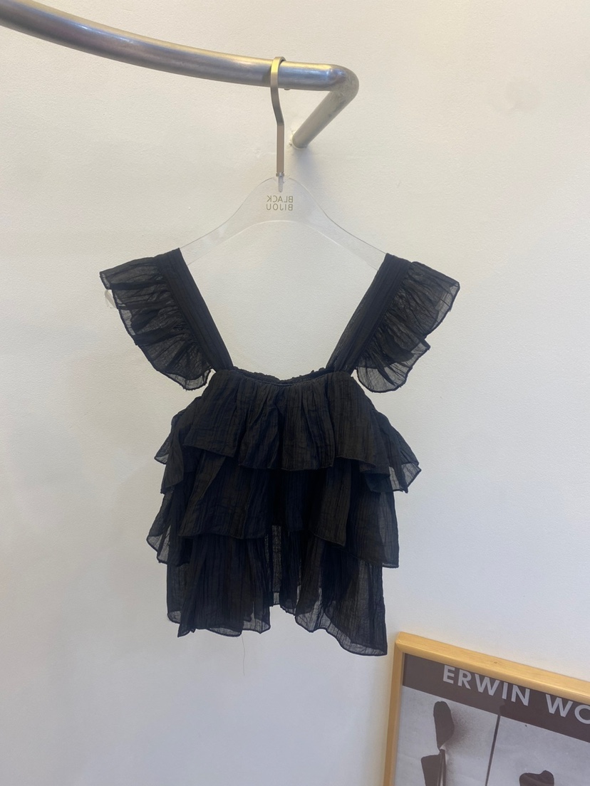 BLACK BIJOU韓國直郵㊣女裝新品休閑熱賣25春夏襯衫蕾絲衫雪紡BLACK BIJOU襯衫/蕾絲衫圖色2
