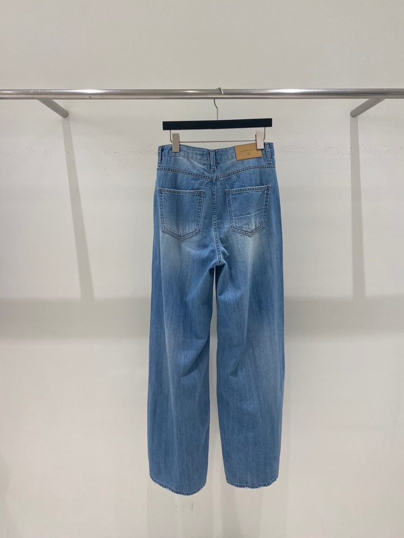 WELL KNOWN直郵韓國代購㊣女裝新品25春夏休閑人氣時尚牛仔褲WELL KNOWN牛仔褲