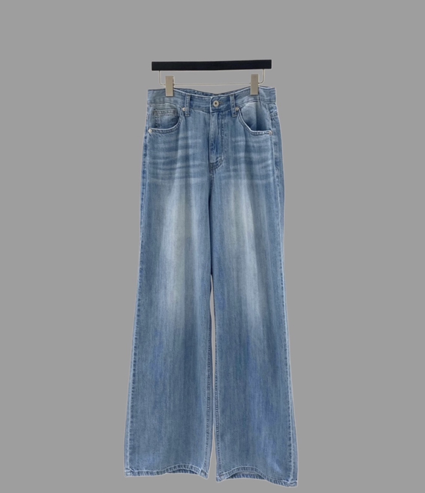 WELL KNOWN直郵韓國代購㊣女裝新品25春夏休閑人氣時尚牛仔褲WELL KNOWN牛仔褲