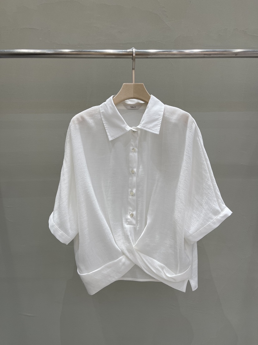 THE MUI韓國直郵㊣女裝新款時尚人氣休閑25春夏襯衫蕾絲衫Mu:i-A襯衫/蕾絲衫