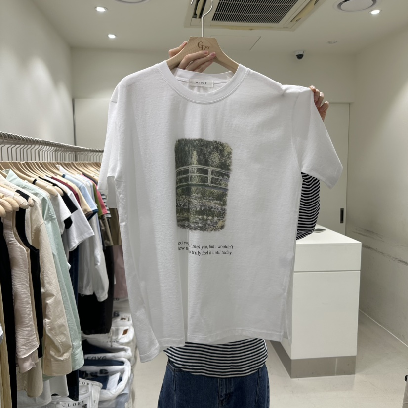 GLORY直郵韓國代購㊣女裝新款25春夏熱賣休閑時尚推薦人氣T恤GLORYT恤圖色2
