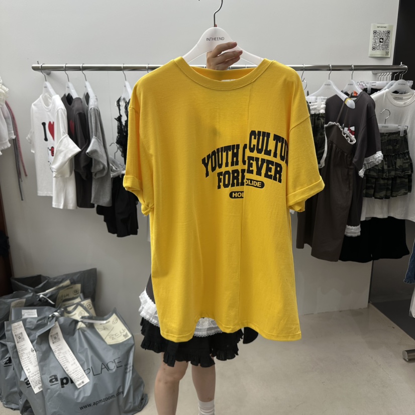 INTHEEND韓國直郵㊣女裝新品人氣休閑熱賣25春夏推薦時尚T恤INTHEENDT恤圖色2