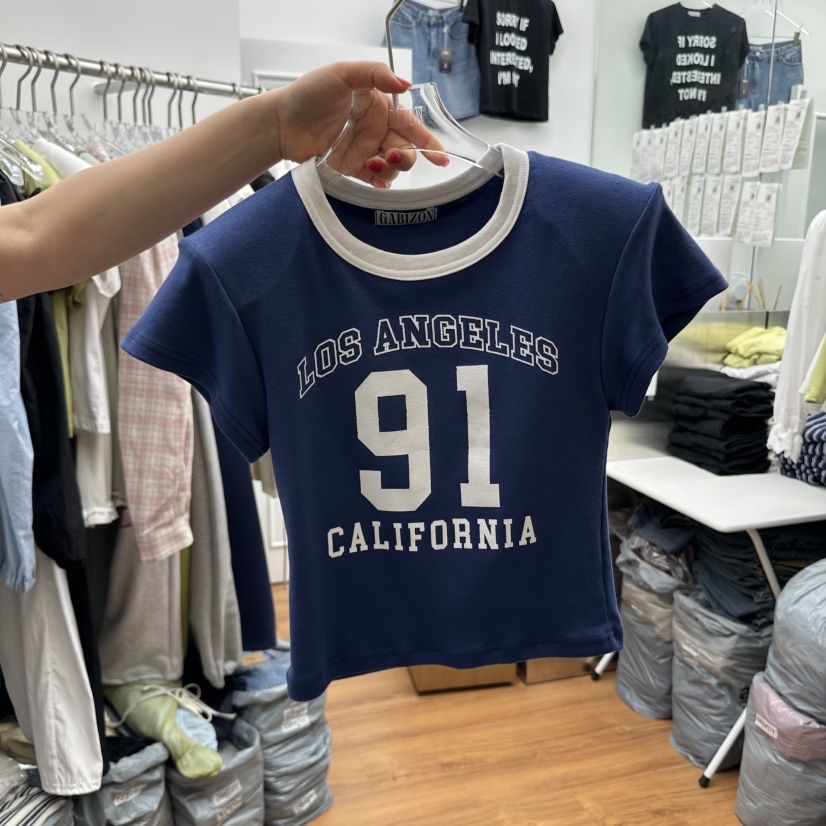 GABIZON韓國直郵㊣女裝新款熱賣25春夏時尚推薦人氣休閑T恤GABIZONT恤圖色2