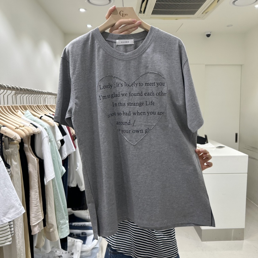 GLORY直郵韓國代購㊣女裝新品熱賣休閑推薦25春夏時尚人氣T恤GLORYT恤圖色2
